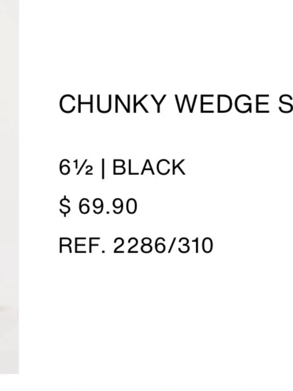 Zara chunky wedge sandals